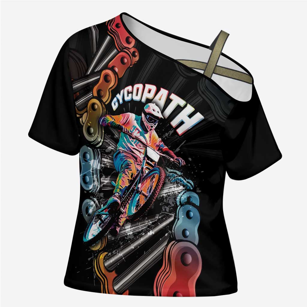 Cycopath Funny Cycling Cross Shoulder Shirt Cycling lovers - Wonder Print Shop