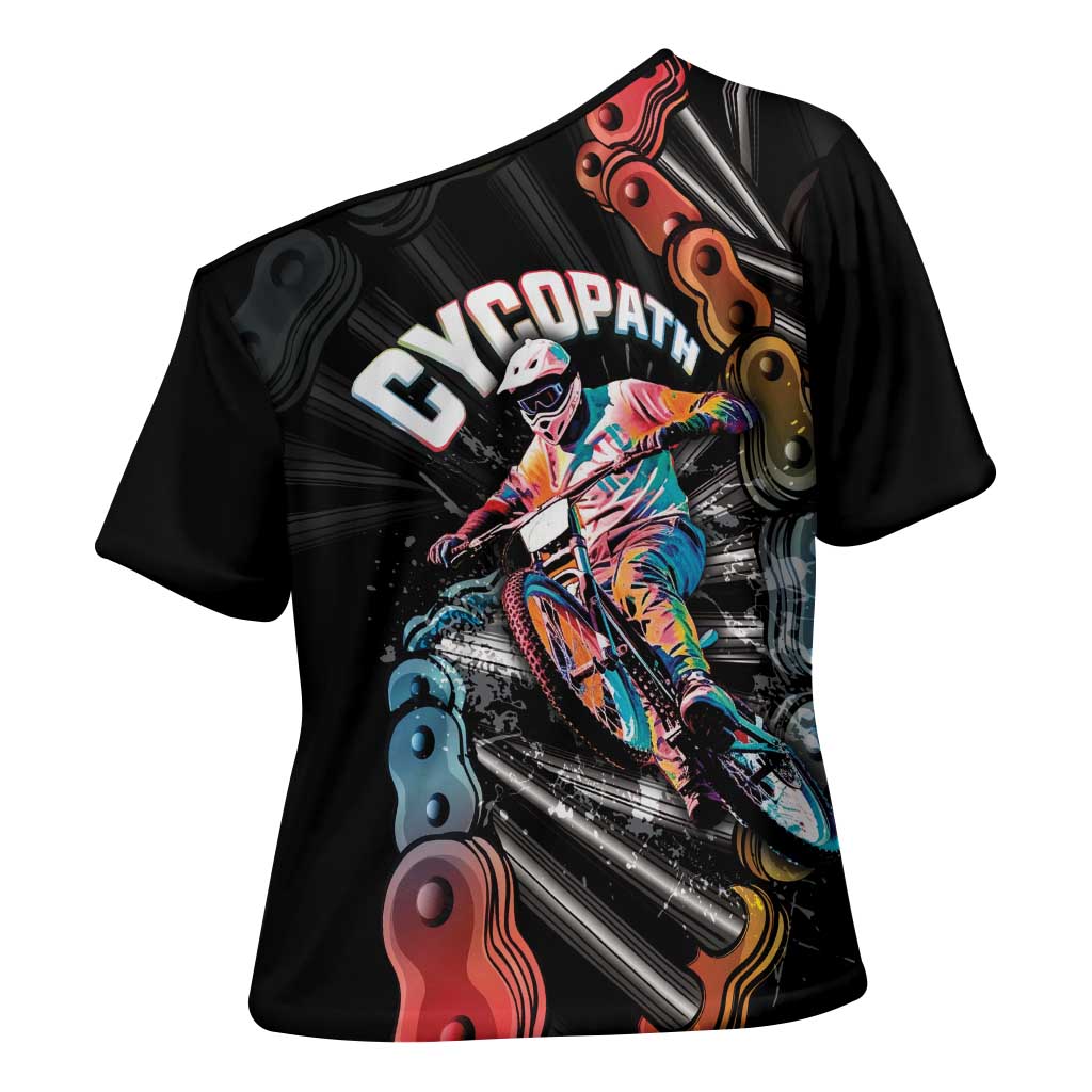Cycopath Funny Cycling Cross Shoulder Shirt Cycling lovers - Wonder Print Shop