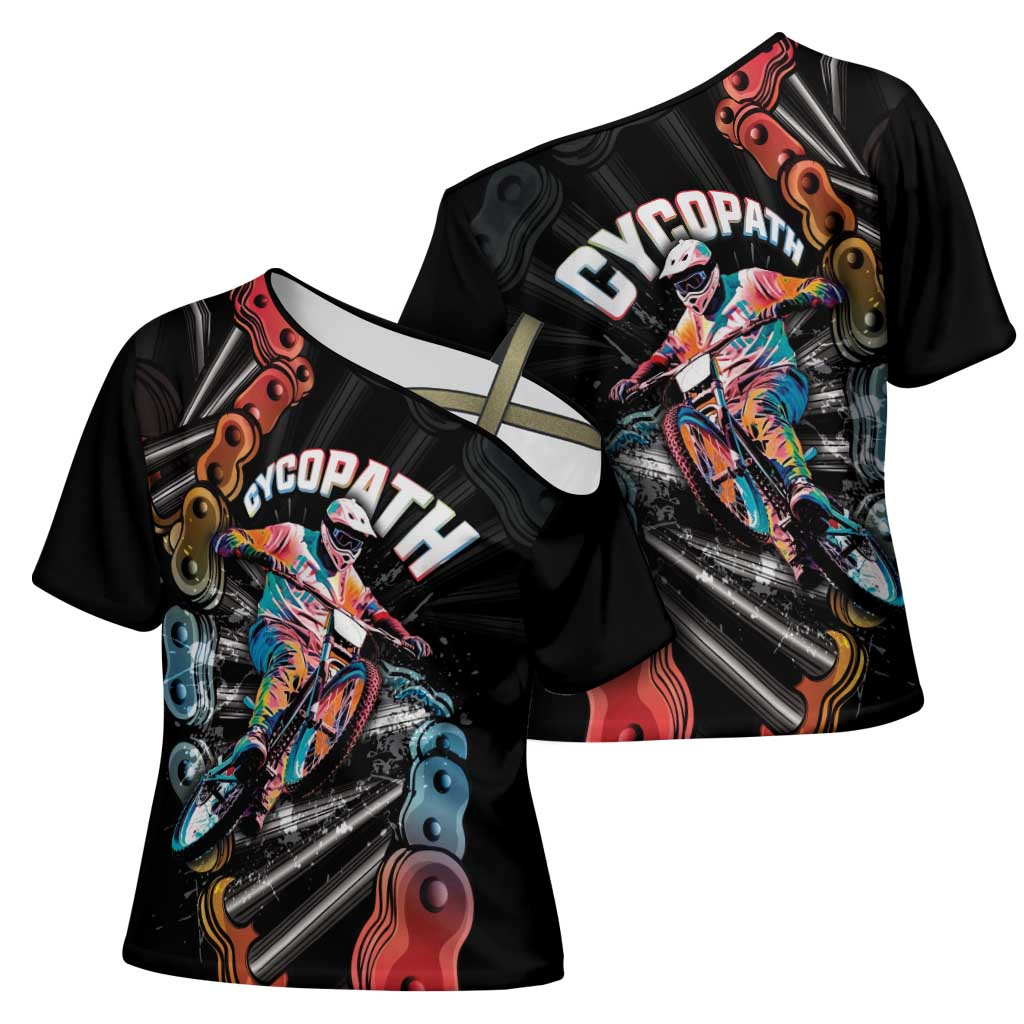 Cycopath Funny Cycling Cross Shoulder Shirt Cycling lovers - Wonder Print Shop