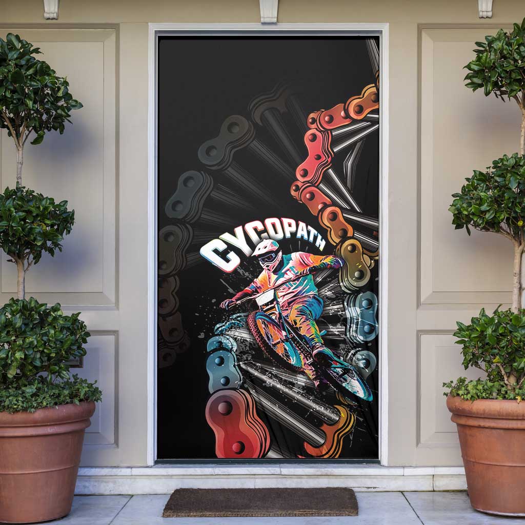 Cycopath Funny Cycling Door Cover Cycling lovers - Wonder Print Shop