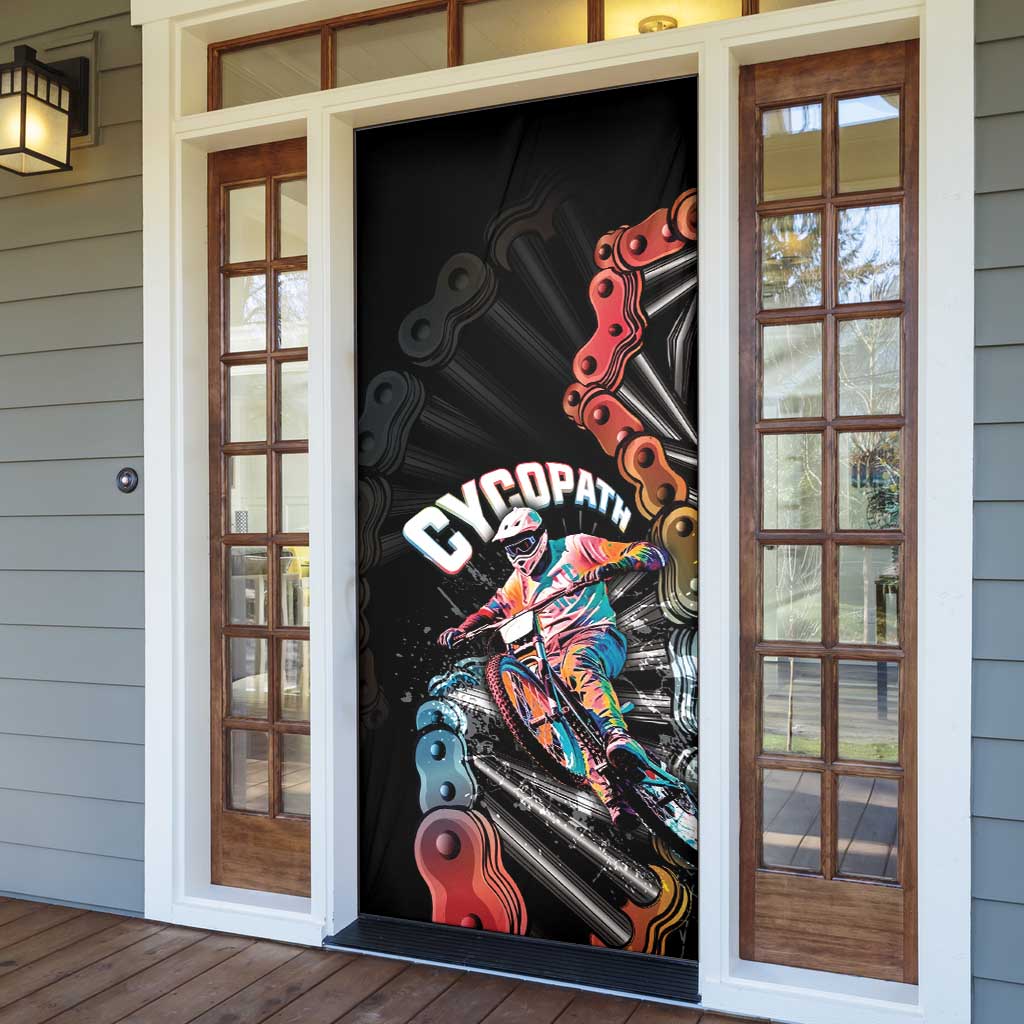 Cycopath Funny Cycling Door Cover Cycling lovers - Wonder Print Shop