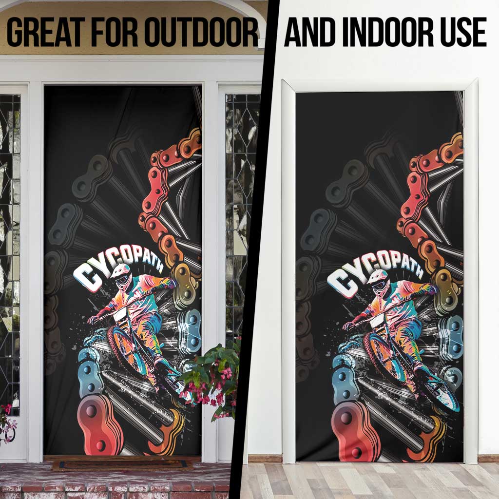 Cycopath Funny Cycling Door Cover Cycling lovers - Wonder Print Shop