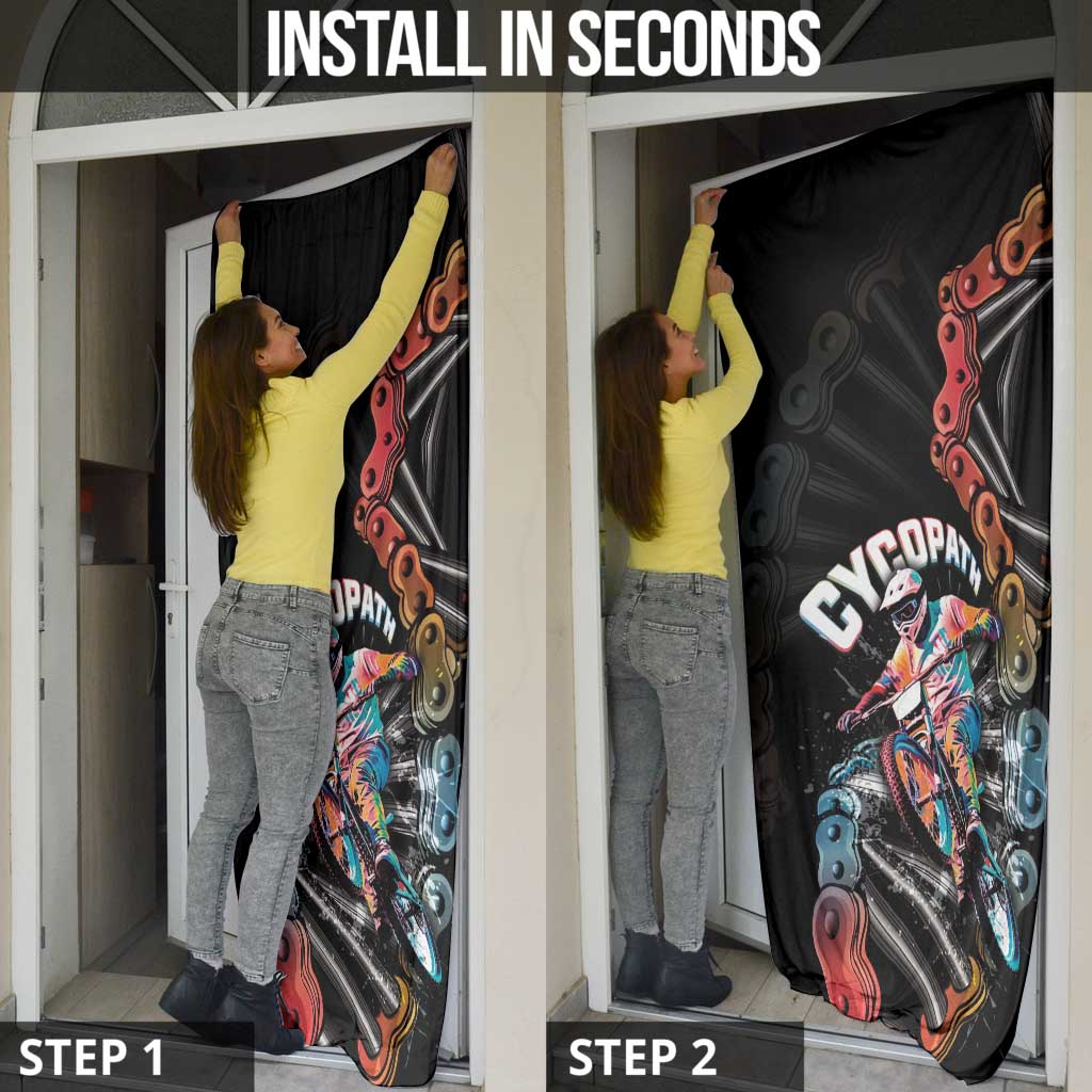 Cycopath Funny Cycling Door Cover Cycling lovers - Wonder Print Shop