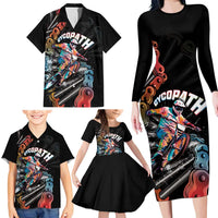 Cycopath Funny Cycling Family Matching Long Sleeve Bodycon Dress and Hawaiian Shirt Cycling lovers - Wonder Print Shop