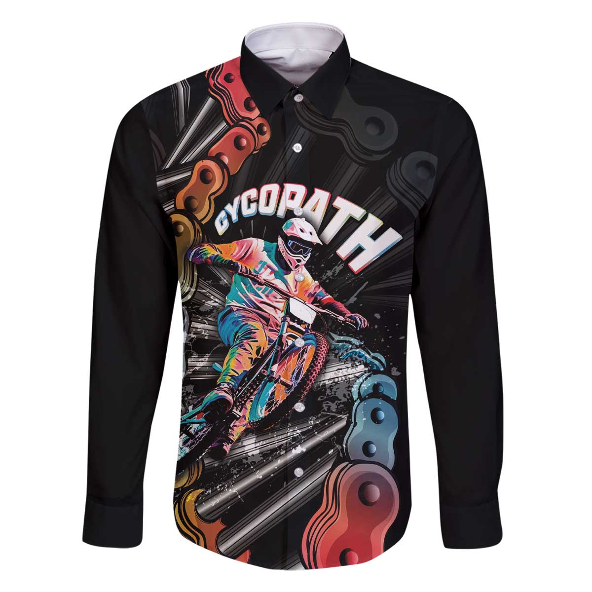 Cycopath Funny Cycling Family Matching Off The Shoulder Long Sleeve Dress and Hawaiian Shirt Cycling lovers - Wonder Print Shop