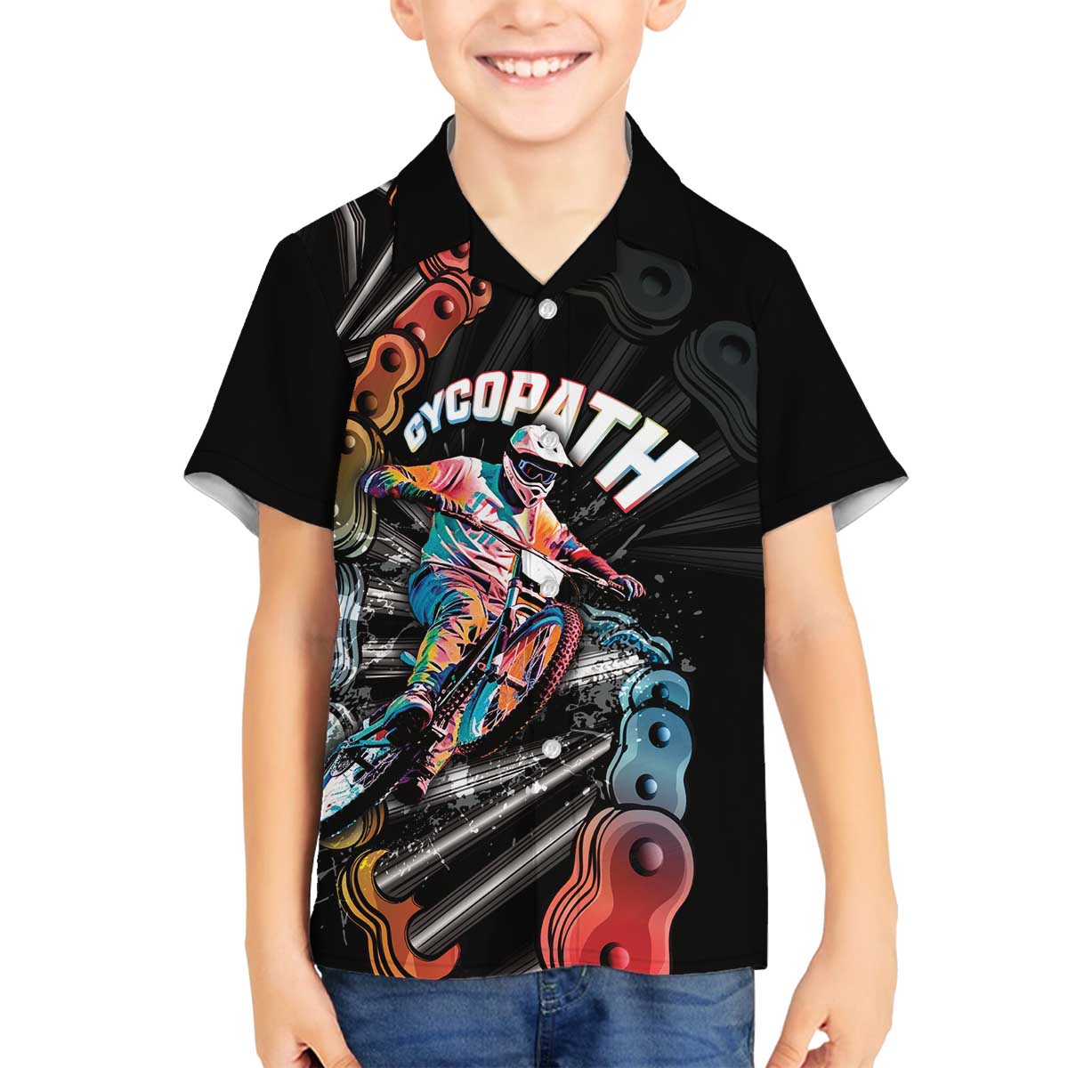 Cycopath Funny Cycling Family Matching Off The Shoulder Long Sleeve Dress and Hawaiian Shirt Cycling lovers - Wonder Print Shop