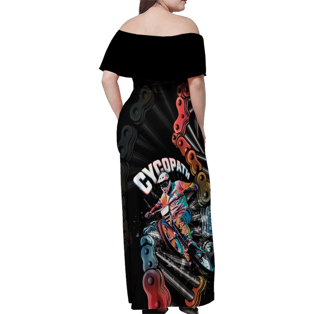 Cycopath Funny Cycling Family Matching Off Shoulder Maxi Dress and Hawaiian Shirt Cycling lovers - Wonder Print Shop