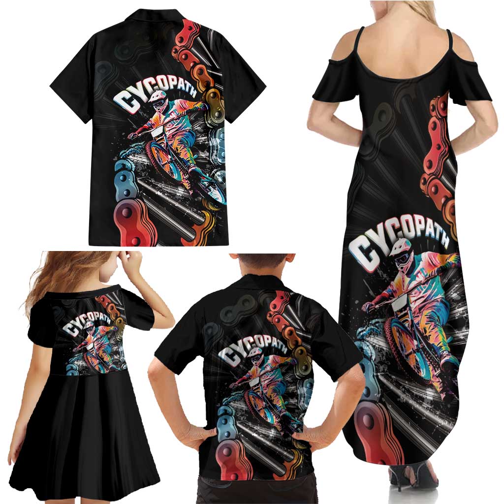 Cycopath Funny Cycling Family Matching Summer Maxi Dress and Hawaiian Shirt Cycling lovers - Wonder Print Shop