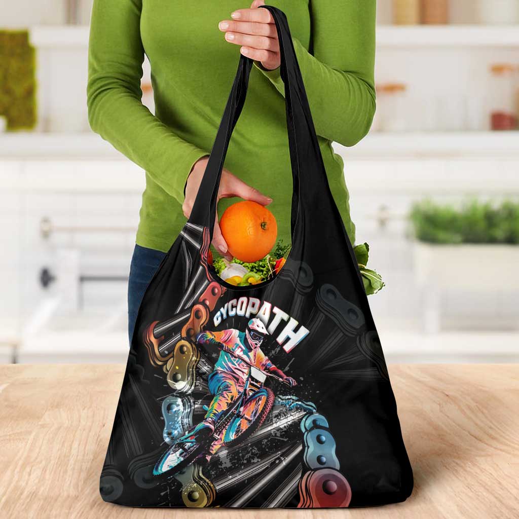 Cycopath Funny Cycling Grocery Bag Cycling lovers - Wonder Print Shop