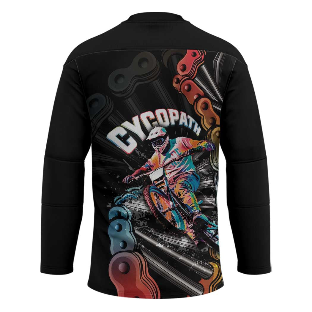 Cycopath Funny Cycling Hockey Jersey Cycling lovers - Wonder Print Shop