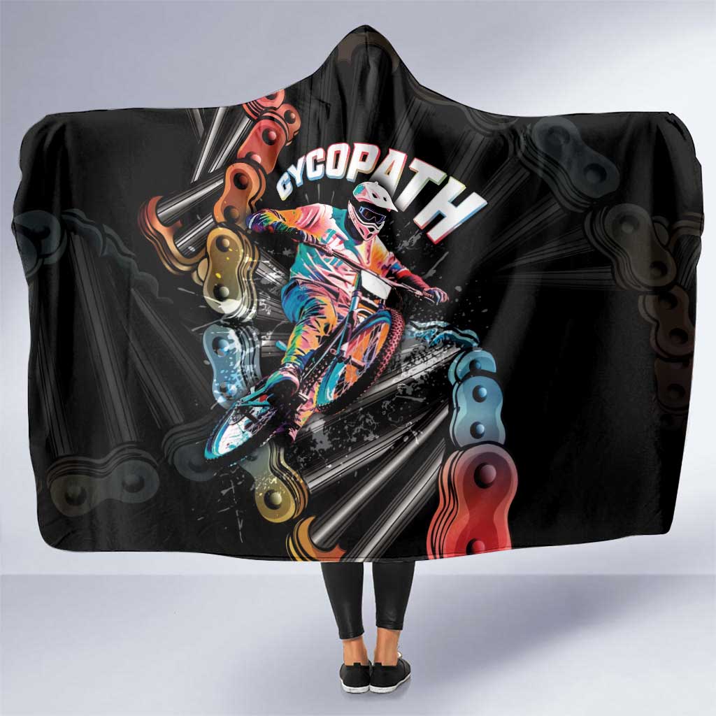Cycopath Funny Cycling Hooded Blanket Cycling lovers - Wonder Print Shop
