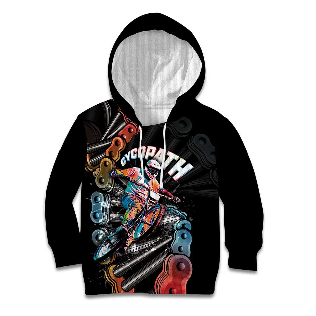 Cycopath Funny Cycling Kid Hoodie Cycling lovers - Wonder Print Shop