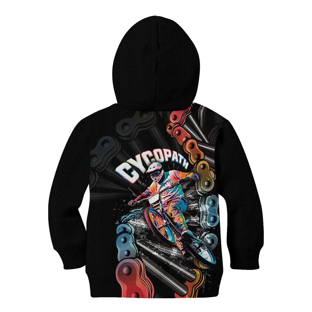 Cycopath Funny Cycling Kid Hoodie Cycling lovers - Wonder Print Shop