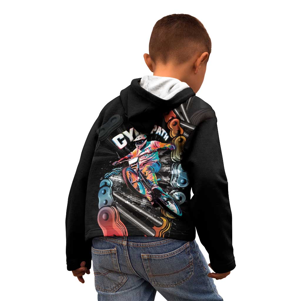 Cycopath Funny Cycling Kid Hoodie Cycling lovers - Wonder Print Shop
