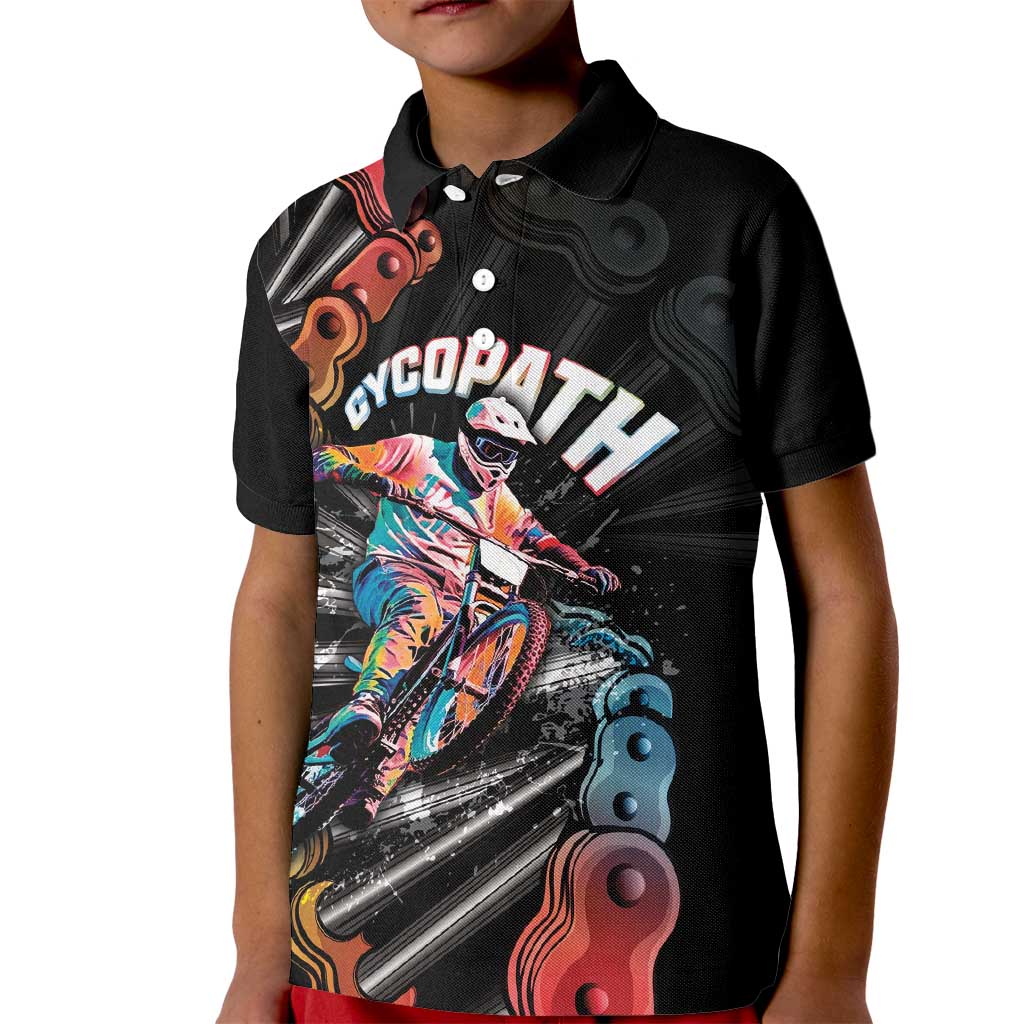 Cycopath Funny Cycling Kid Polo Shirt Cycling lovers - Wonder Print Shop