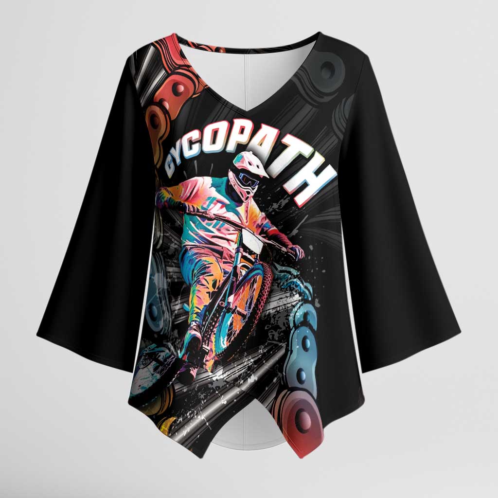 Cycopath Funny Cycling Kimono Sleeve Blouse Cycling lovers - Wonder Print Shop