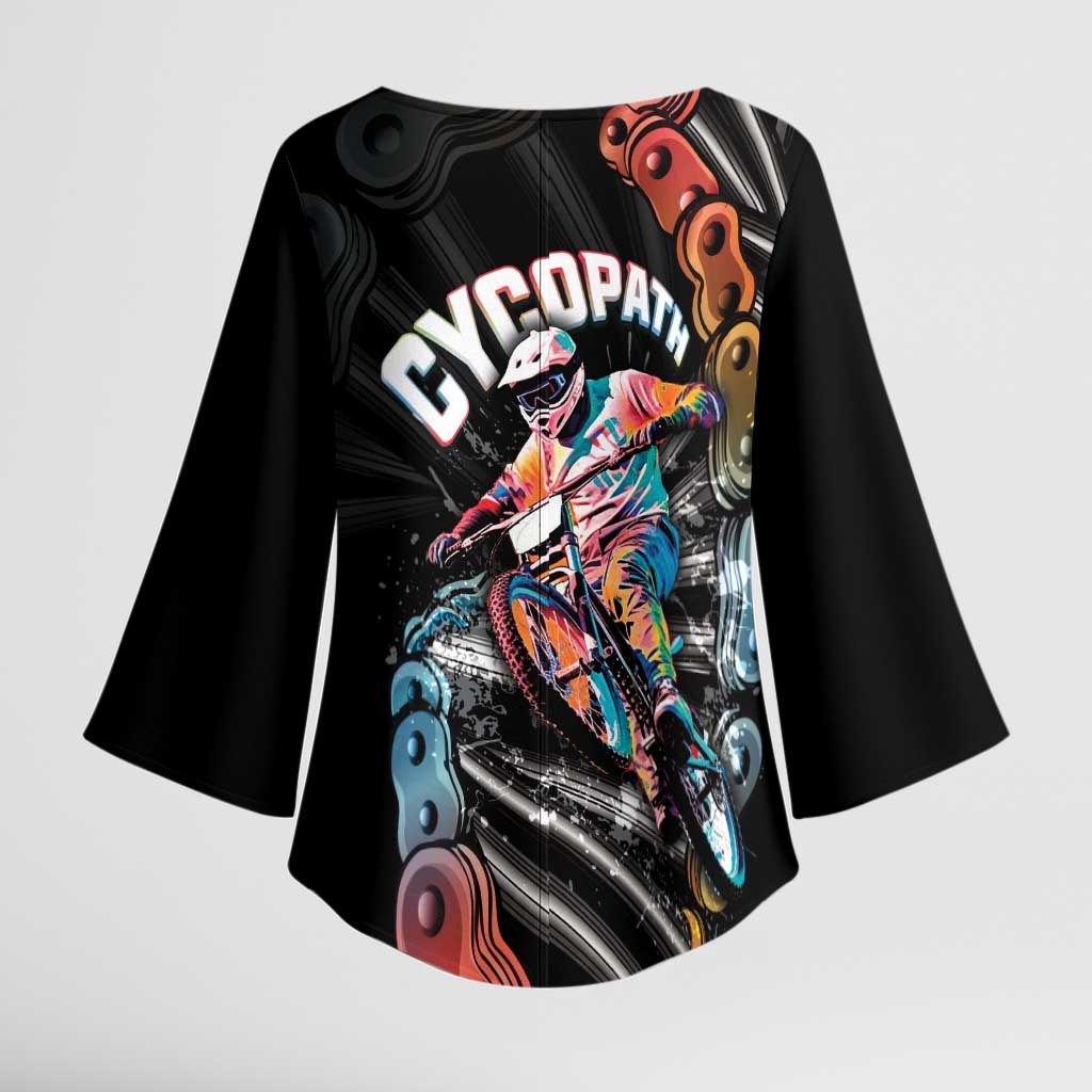 Cycopath Funny Cycling Kimono Sleeve Blouse Cycling lovers - Wonder Print Shop