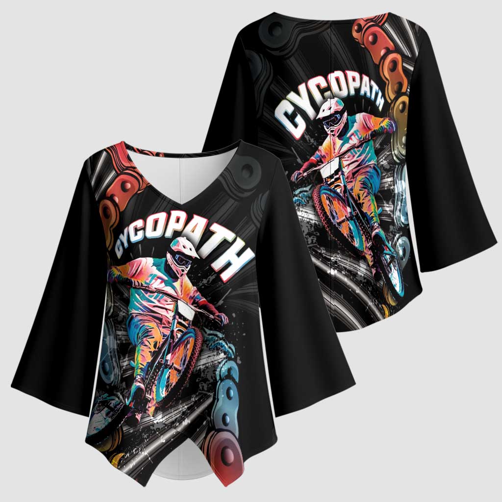 Cycopath Funny Cycling Kimono Sleeve Blouse Cycling lovers - Wonder Print Shop