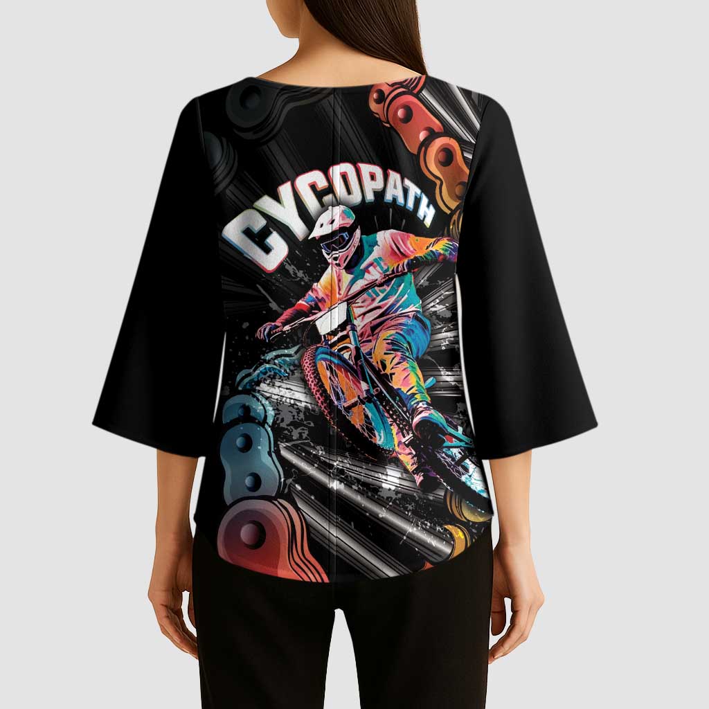 Cycopath Funny Cycling Kimono Sleeve Blouse Cycling lovers - Wonder Print Shop
