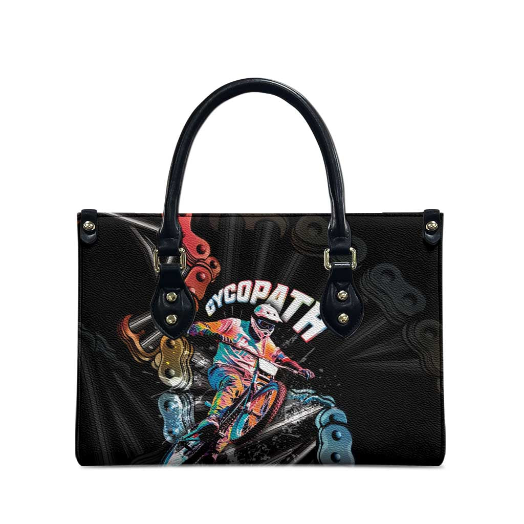 Cycopath Funny Cycling Leather Bag Cycling lovers - Wonder Print Shop