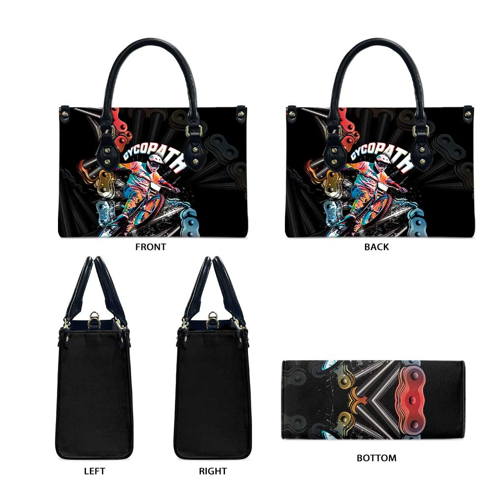 Cycopath Funny Cycling Leather Bag Cycling lovers - Wonder Print Shop
