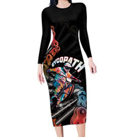 Cycopath Funny Cycling Long Sleeve Bodycon Dress Cycling lovers - Wonder Print Shop