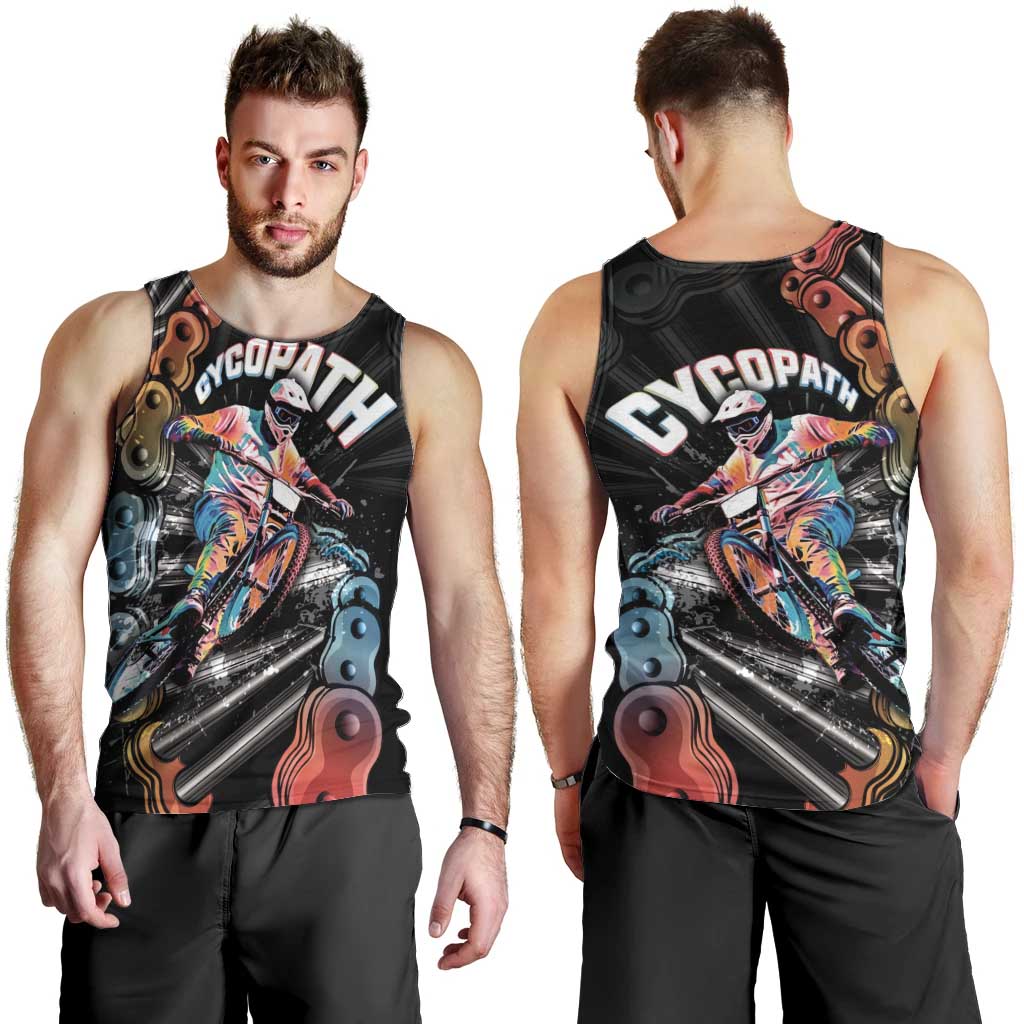 Cycopath Funny Cycling Men Tank Top Cycling lovers - Wonder Print Shop