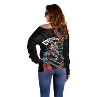 Cycopath Funny Cycling Off Shoulder Sweater Cycling lovers - Wonder Print Shop