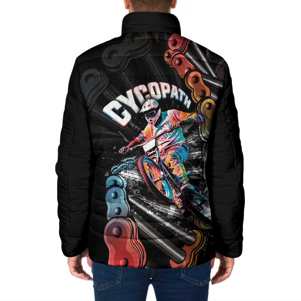 Cycopath Funny Cycling Padded Jacket Cycling lovers - Wonder Print Shop