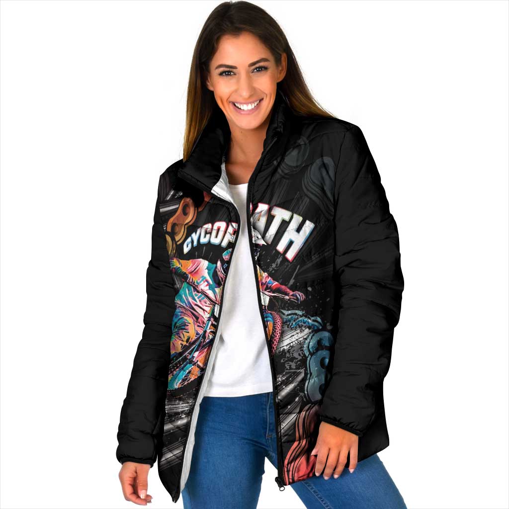 Cycopath Funny Cycling Padded Jacket Cycling lovers - Wonder Print Shop