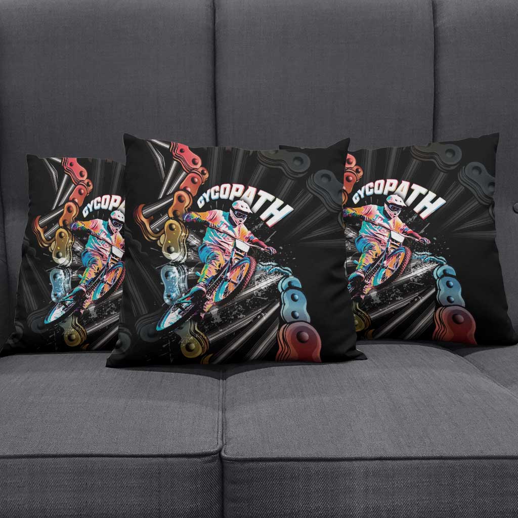 Cycopath Funny Cycling Pillow Cover Cycling lovers - Wonder Print Shop