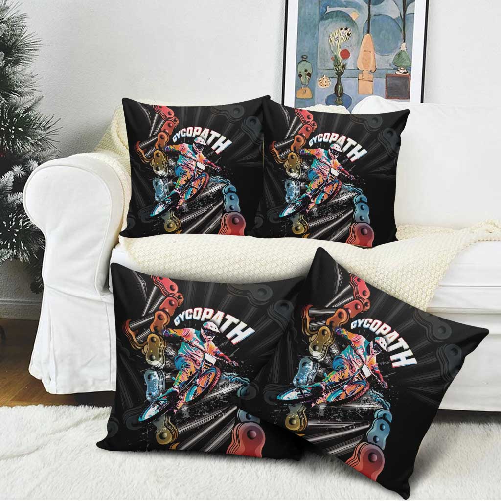 Cycopath Funny Cycling Pillow Cover Cycling lovers - Wonder Print Shop