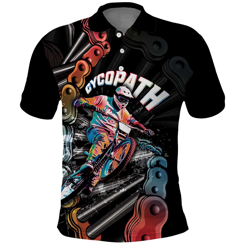 Cycopath Funny Cycling Polo Shirt Cycling lovers - Wonder Print Shop
