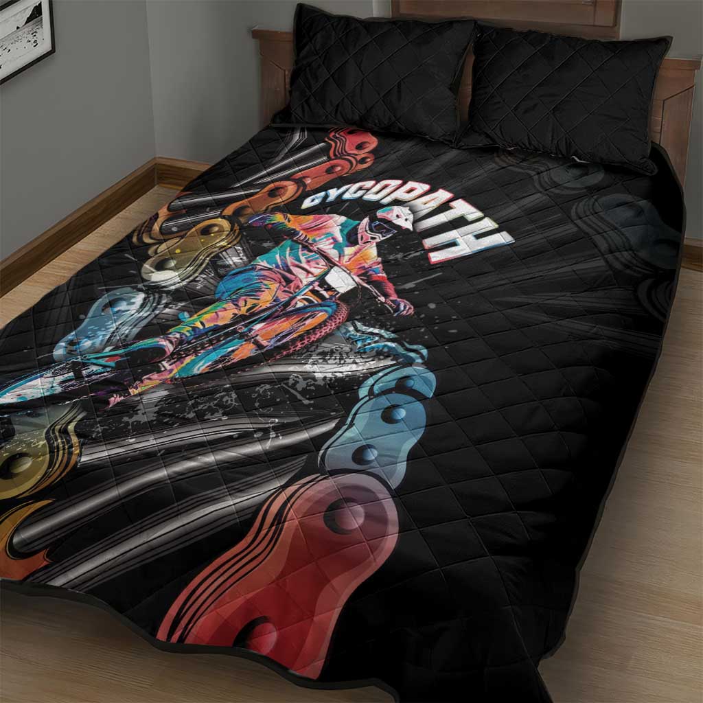 Cycopath Funny Cycling Quilt Bed Set Cycling lovers - Wonder Print Shop