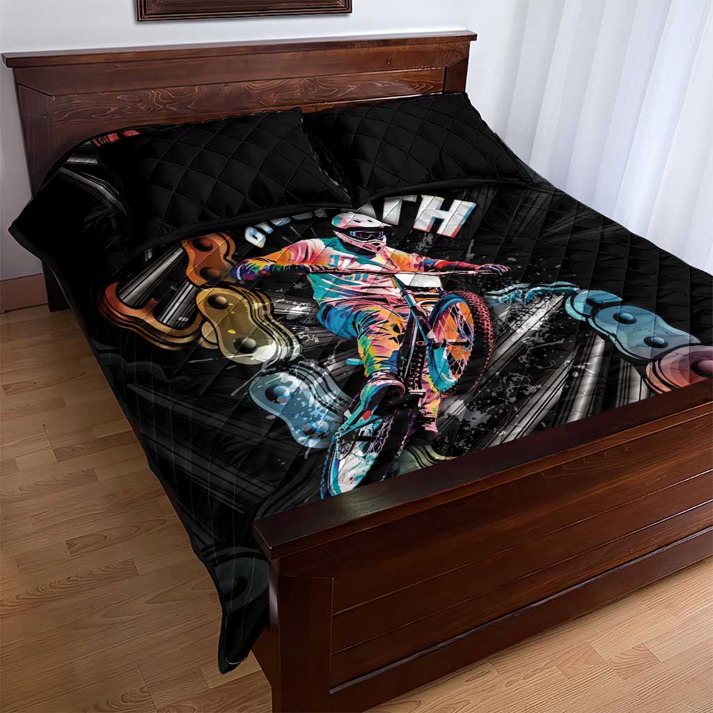 Cycopath Funny Cycling Quilt Bed Set Cycling lovers - Wonder Print Shop