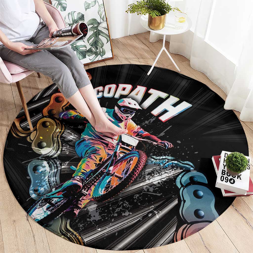 Cycopath Funny Cycling Round Carpet Cycling lovers - Wonder Print Shop