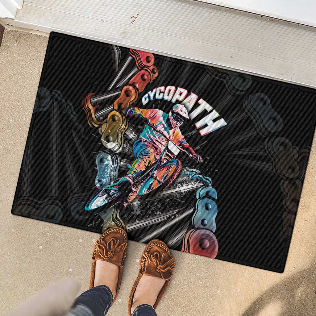 Cycopath Funny Cycling Rubber Doormat Cycling lovers - Wonder Print Shop