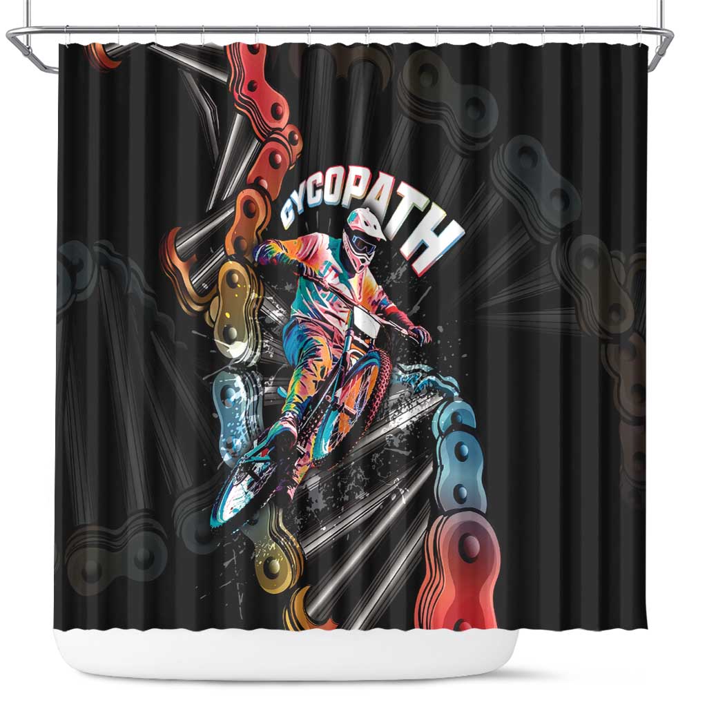 Cycopath Funny Cycling Shower Curtain Cycling lovers - Wonder Print Shop