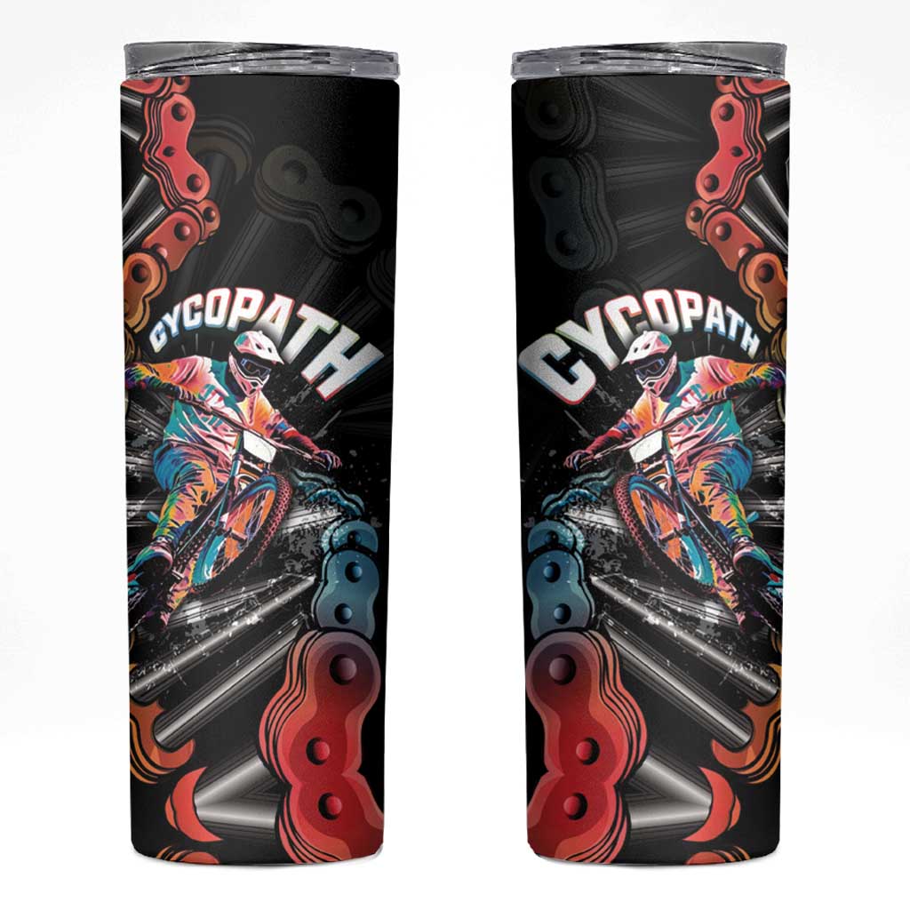 Cycopath Funny Cycling Skinny Tumbler Cycling lovers - Wonder Print Shop