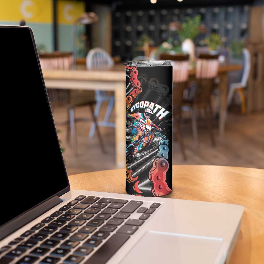 Cycopath Funny Cycling Skinny Tumbler Cycling lovers - Wonder Print Shop
