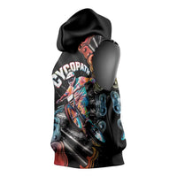 Cycopath Funny Cycling Sleeveless Hoodie Cycling lovers - Wonder Print Shop