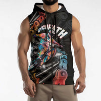Cycopath Funny Cycling Sleeveless Zip Hoodie Cycling lovers - Wonder Print Shop