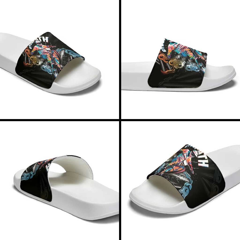 Cycopath Funny Cycling Slide Sandals Cycling lovers - Wonder Print Shop