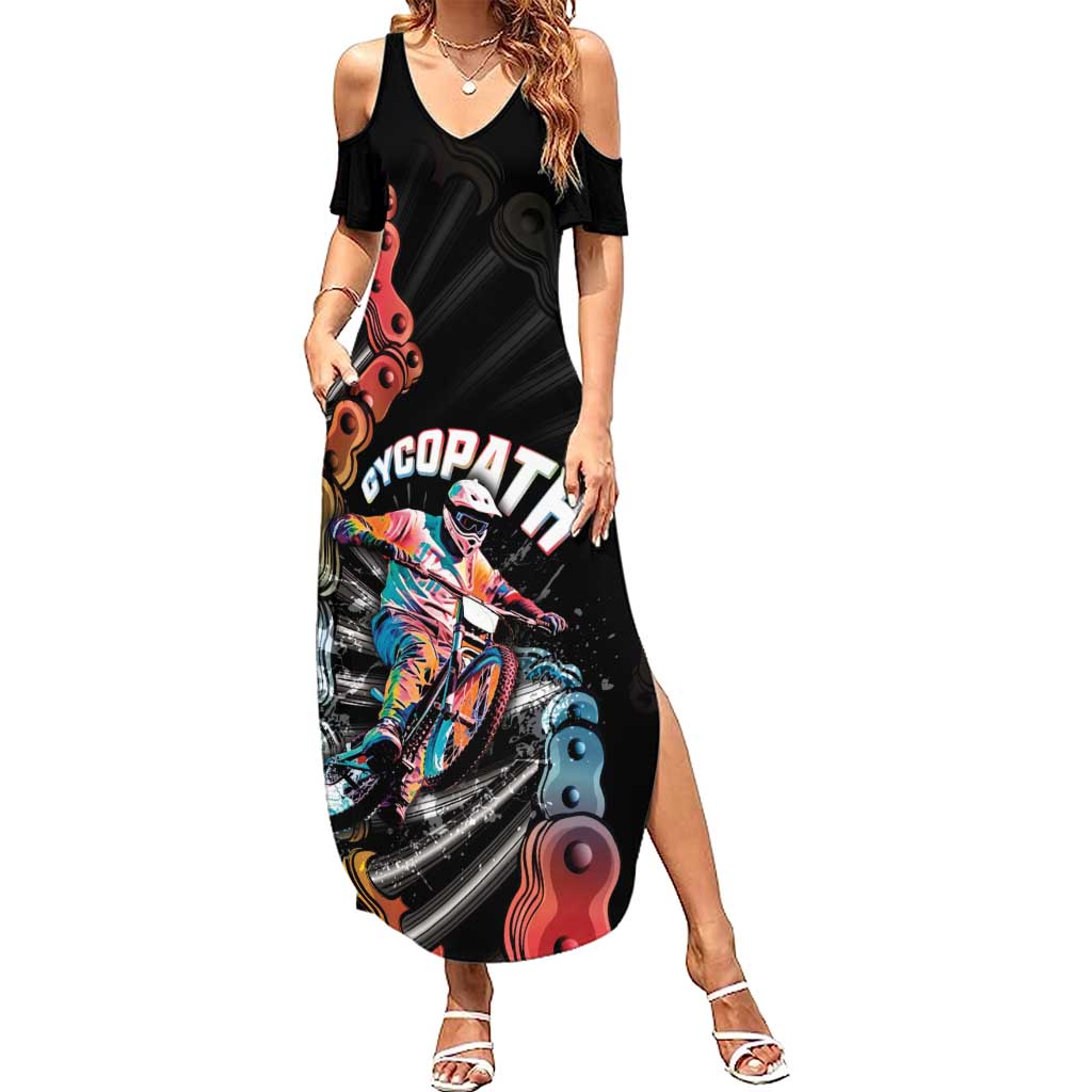 Cycopath Funny Cycling Summer Maxi Dress Cycling lovers - Wonder Print Shop