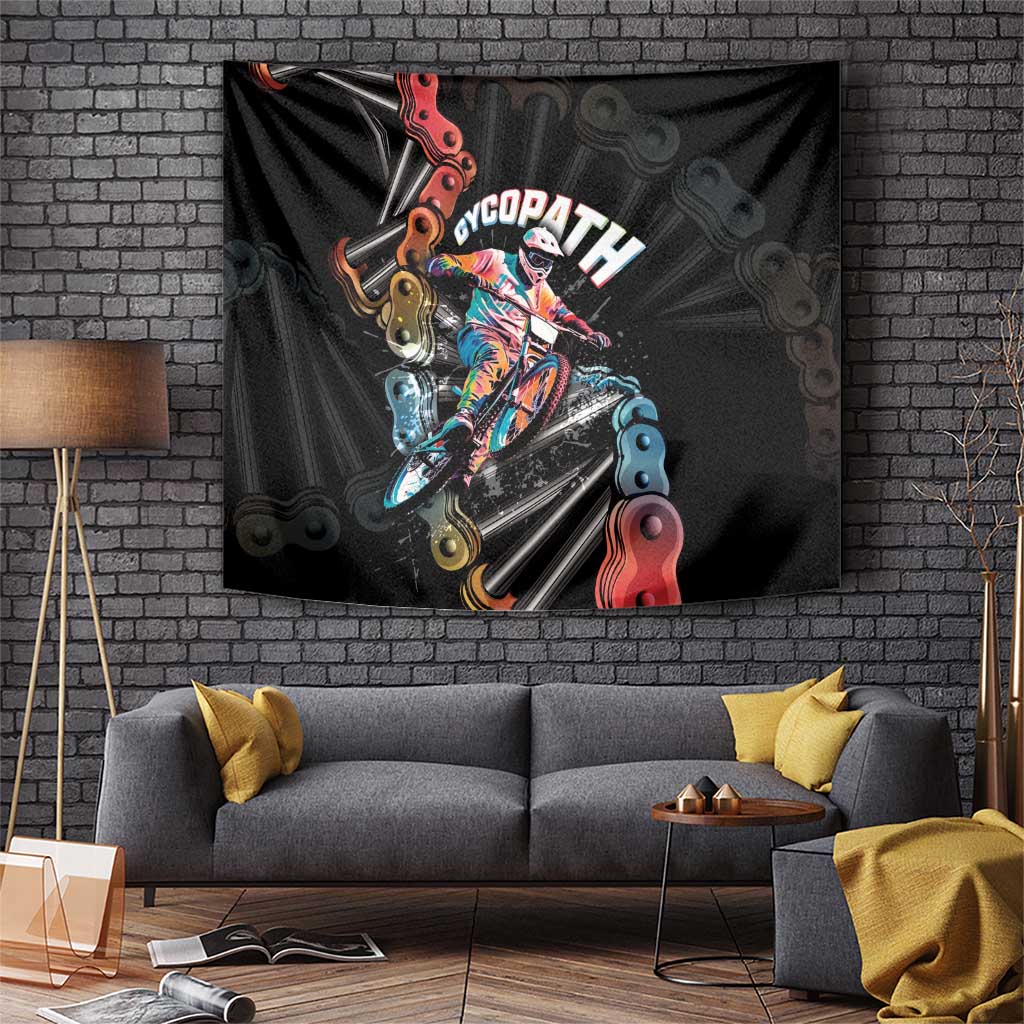 Cycopath Funny Cycling Tapestry Cycling lovers - Wonder Print Shop