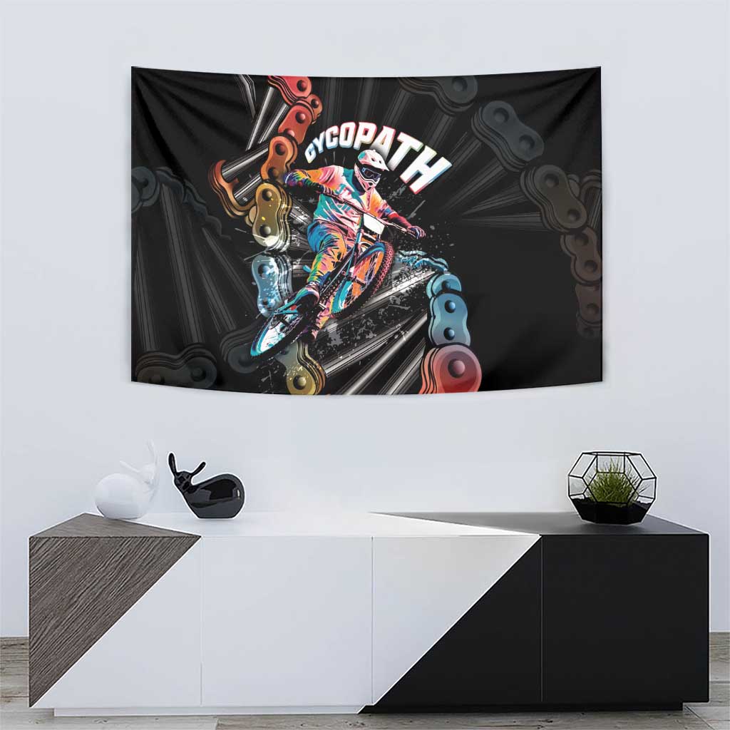 Cycopath Funny Cycling Tapestry Cycling lovers - Wonder Print Shop
