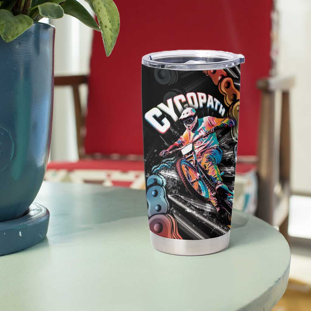 Cycopath Funny Cycling Tumbler Cup Cycling lovers - Wonder Print Shop