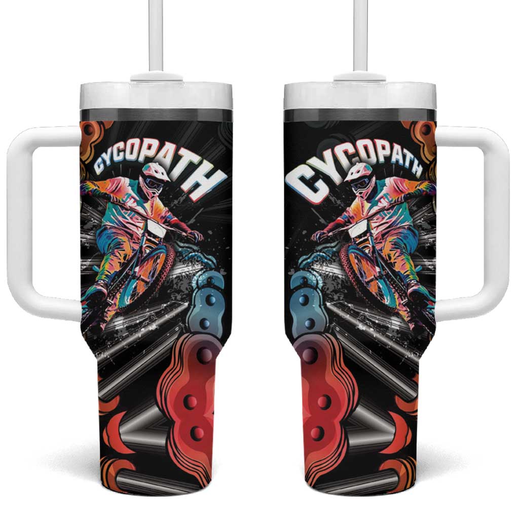 Cycopath Funny Cycling Tumbler With Handle Cycling lovers - Wonder Print Shop