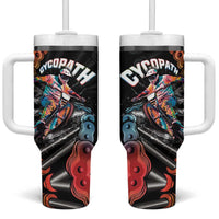 Cycopath Funny Cycling Tumbler With Handle Cycling lovers - Wonder Print Shop