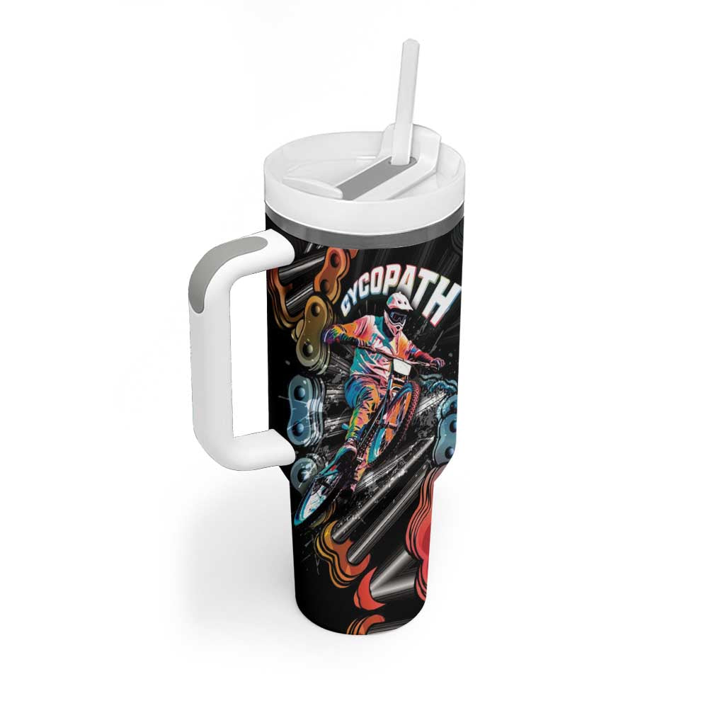 Cycopath Funny Cycling Tumbler With Handle Cycling lovers - Wonder Print Shop
